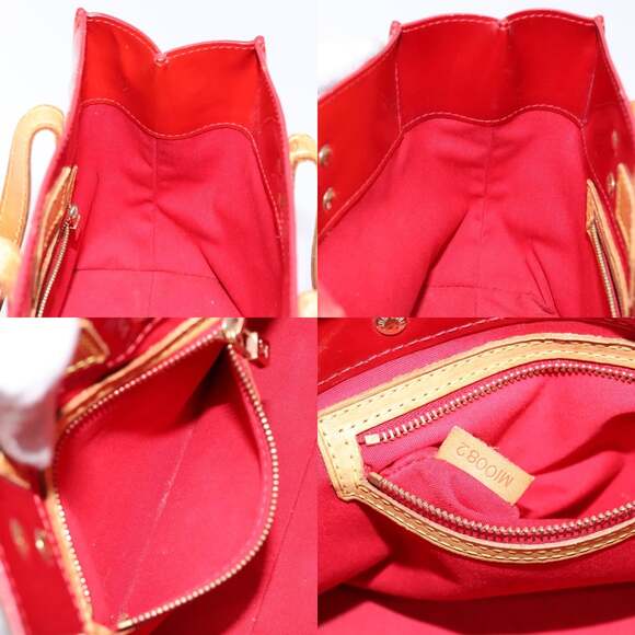 LOUIS VUITTON Monogram Vernis Reade PM Hand Bag Red Rouge M91088 - Picture 12 of 12